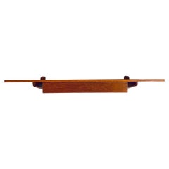 Danish Modern Teak Floating Shelf with Drawer by Aksel Kjersgaard