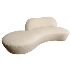 Vladimir Kagan pour American Leather Sofa 'Zoe' retapissé en bouclé:: signé