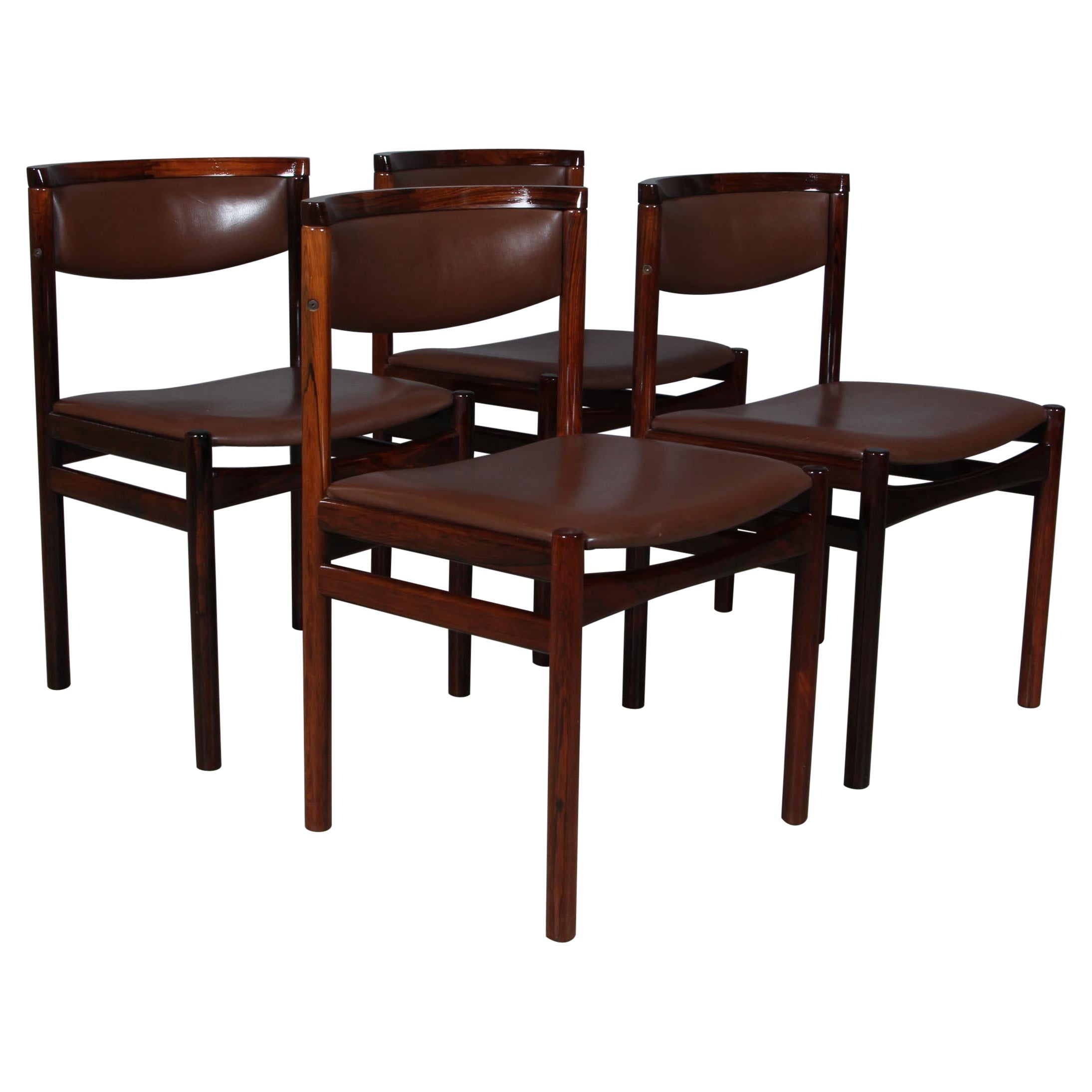 Four Dining Chairs by Kurt Ostervig, Danish Modern at 1stDibs