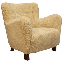 Fritz Hansen, Lounge Chair Shearling, 1940s