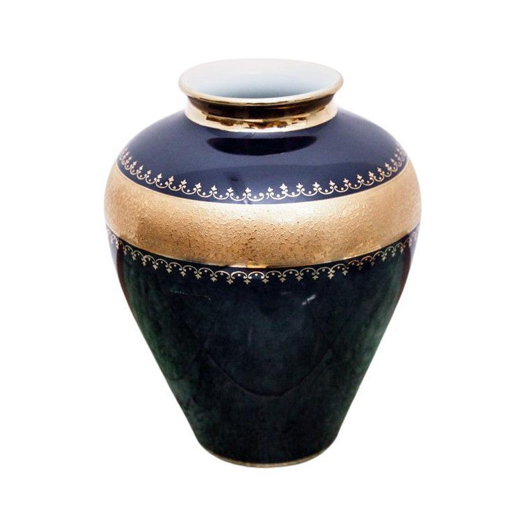 Porzellanvase in kobaltfarbener Farbe von Royal Vase Kpm Porzellan, Deutschland