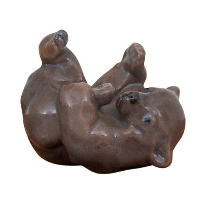 Porzellanfigur des Bären Roayl Kopenhagen im Angebot