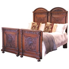 Large Mahogany Antique Bed WK159