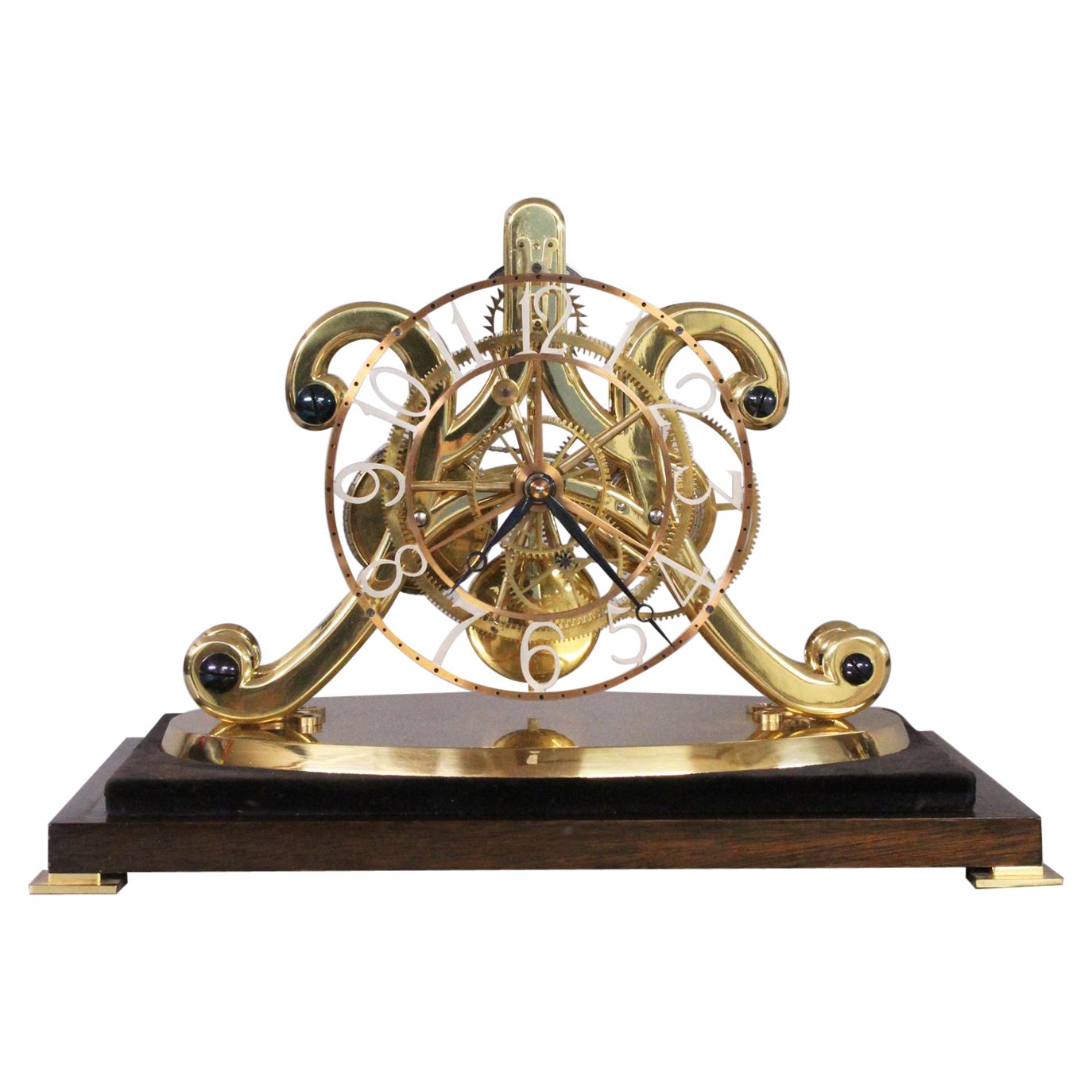 c. 1973 Replica of a Strutt Epicyclic Skeleton Clock by Dent For Sale