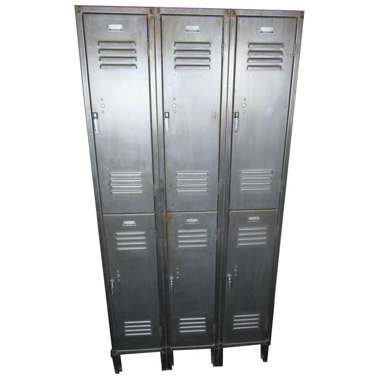 American Set of Large Industrial Lockers For Sale