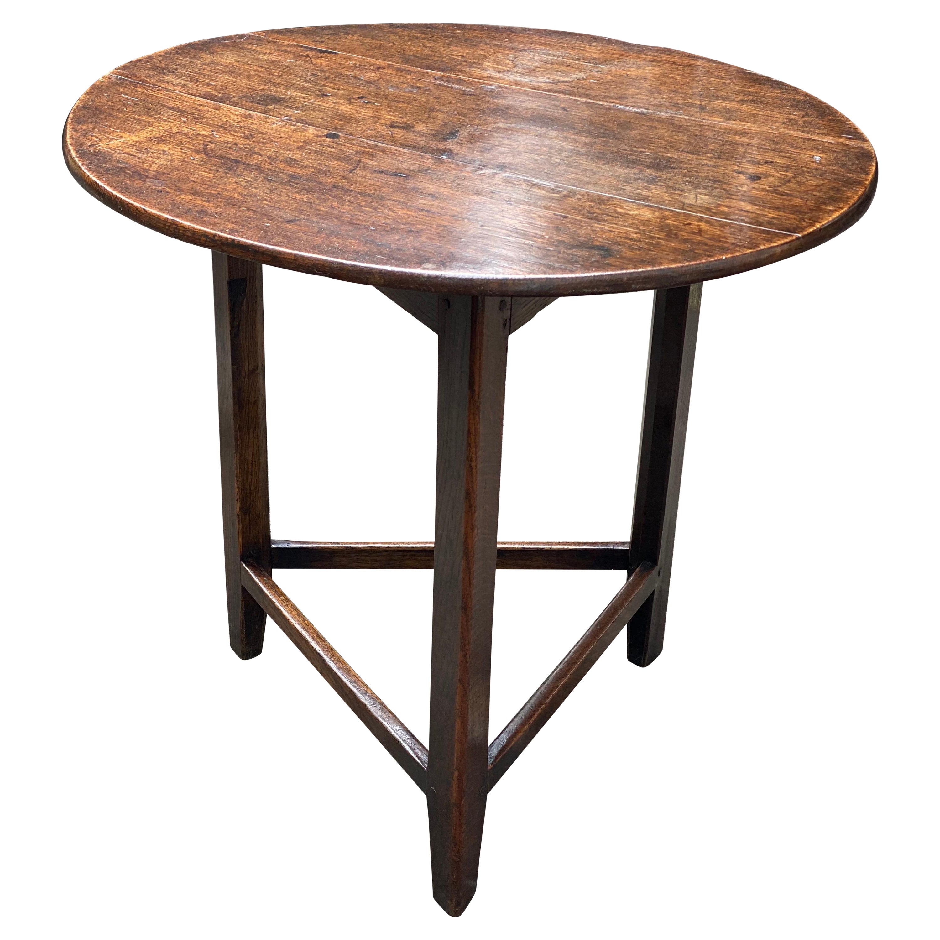 English Oak Tavern Table, 19th Century