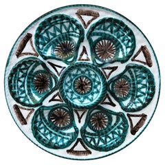 Mid-Century Rare Ceramic Oyster Plate Robert Picault Vallauris 
