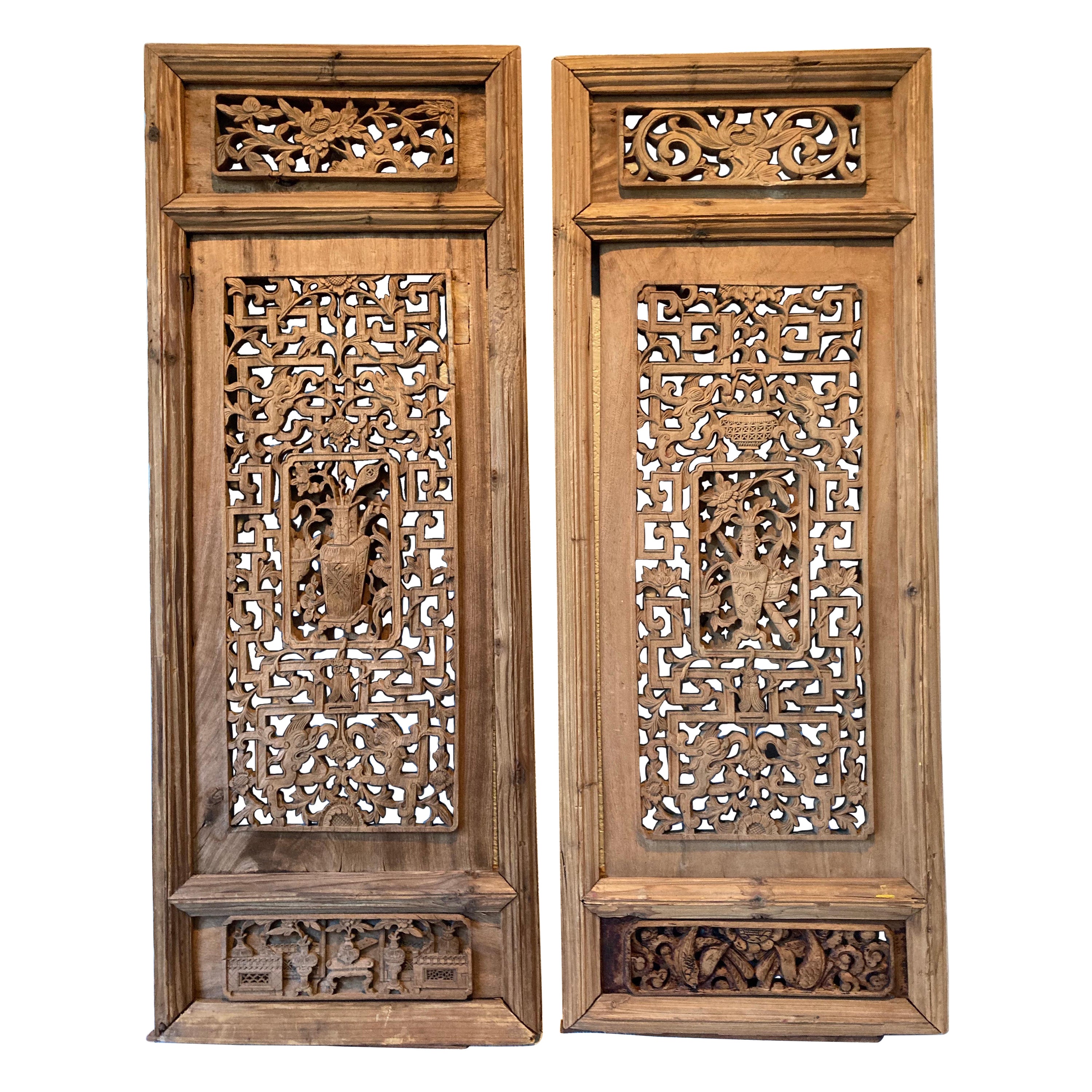 Chinese Antique Wood Panel For Sale at 1stDibs