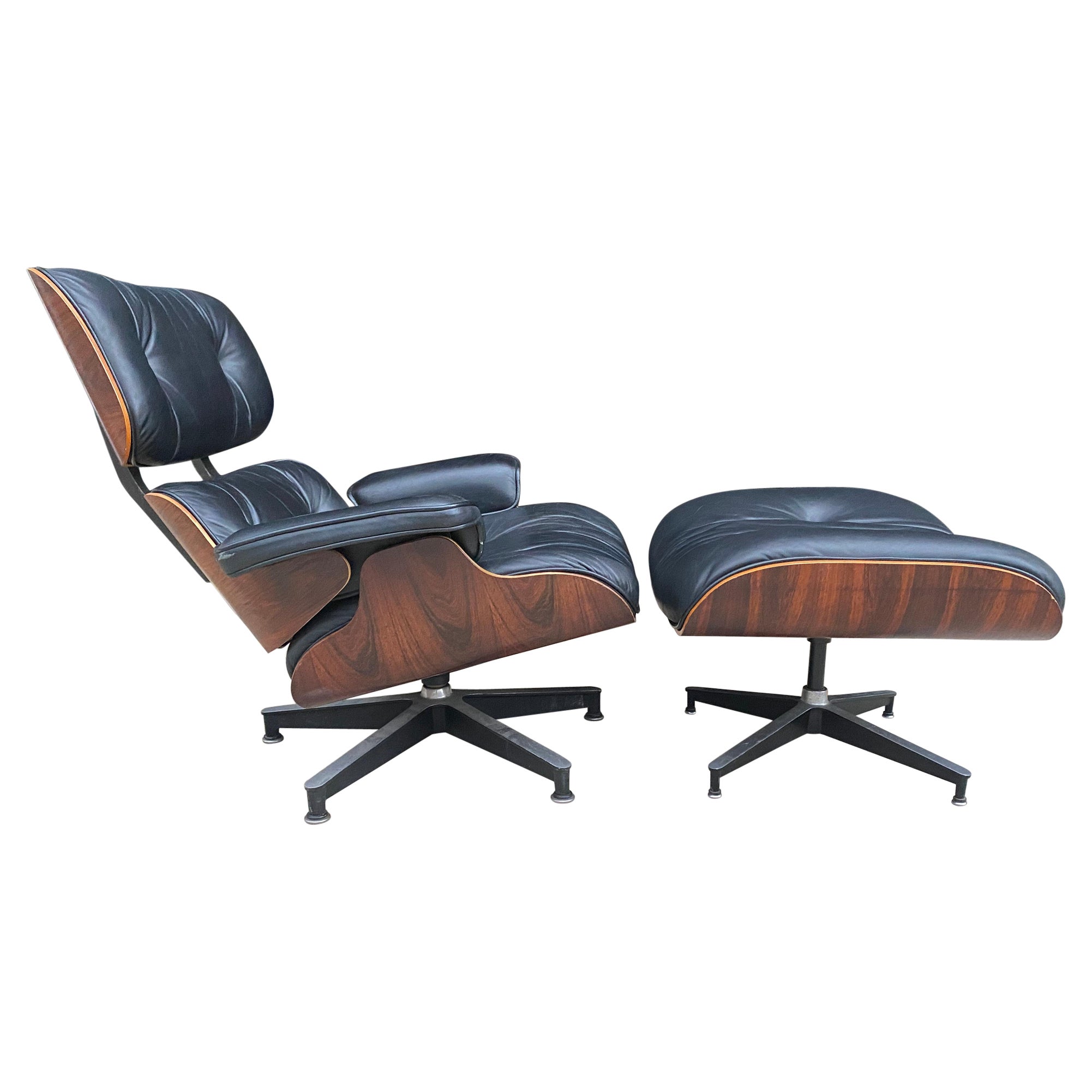 Vintage Eames Style Lounge Chair and Ottoman at 1stDibs