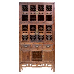 Antique Early 20th Century Tall Zhejiang Kitchen Cabinet