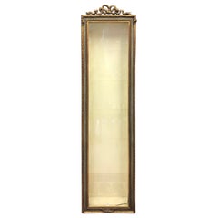 Vintage French Wooden Hand Painted Wall Mounted Vitrine in Louis XVI Style