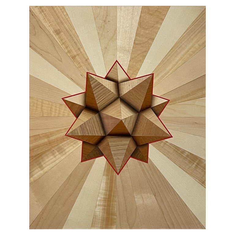 "ATOMS OF THE UNIVERSE" Marquetry Art by Emma Wood - w o o d p o p  Studio For Sale