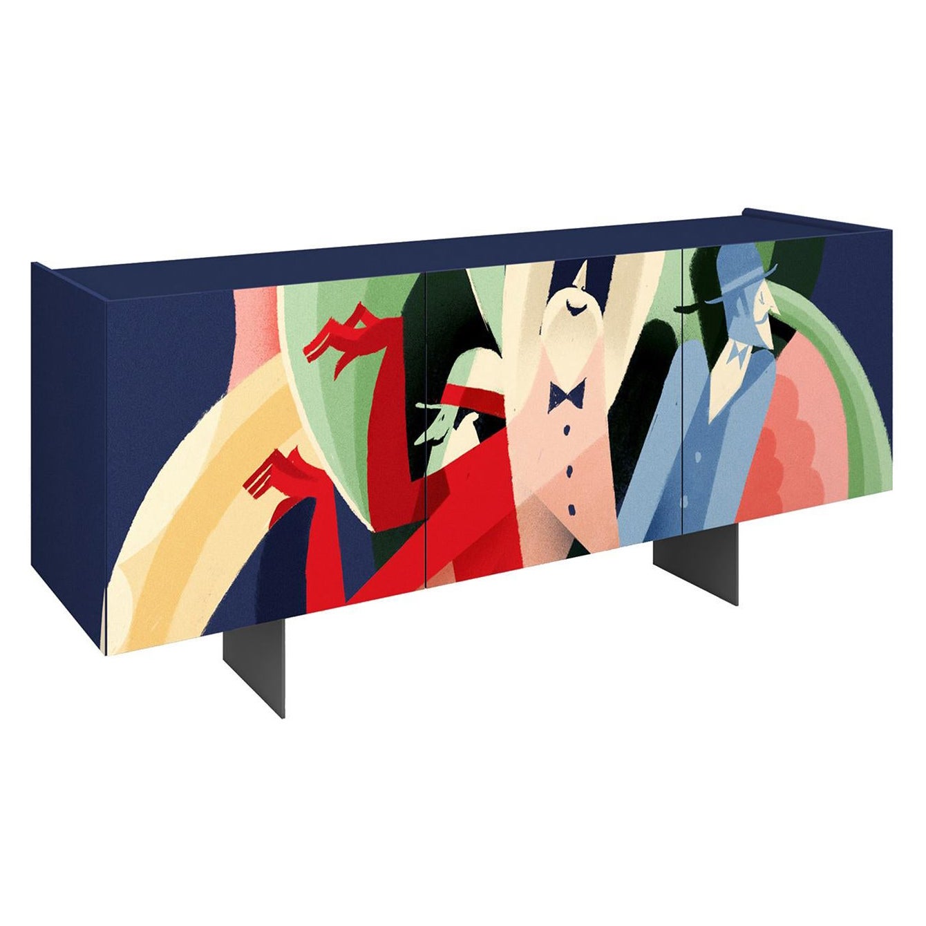 Giacomo Balla! 3-Door Sideboard by Riccardo Guasco