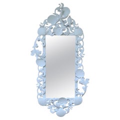 White Iron Sea Shell Mirror