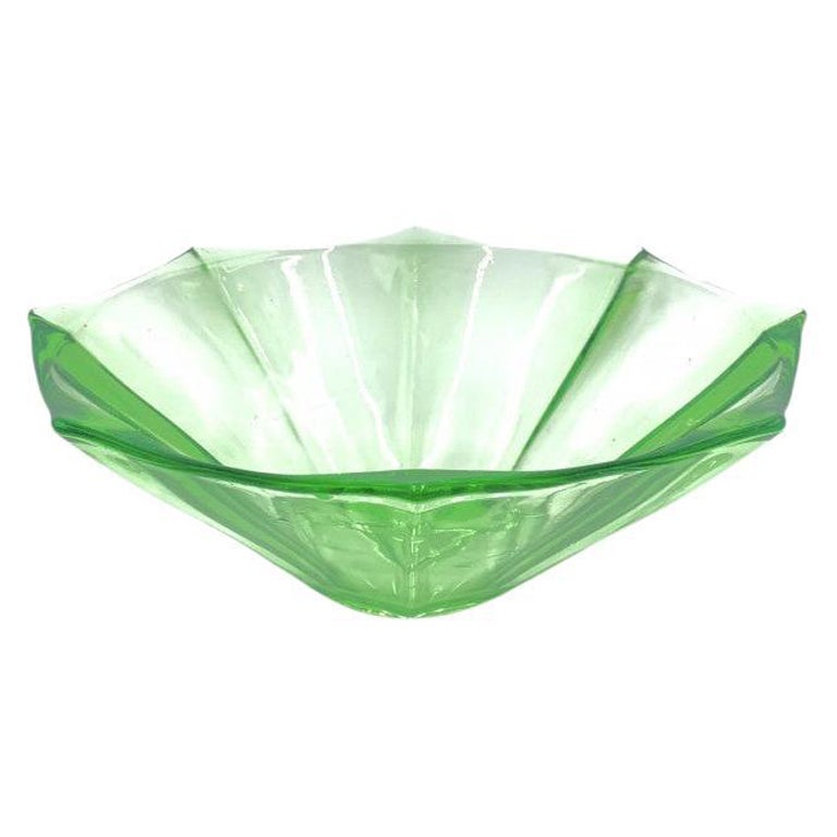 Green Art Deco Bowl, Designed by J. Drost, Poland, 1970s