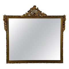 Miroir doré de style Louis XVI français