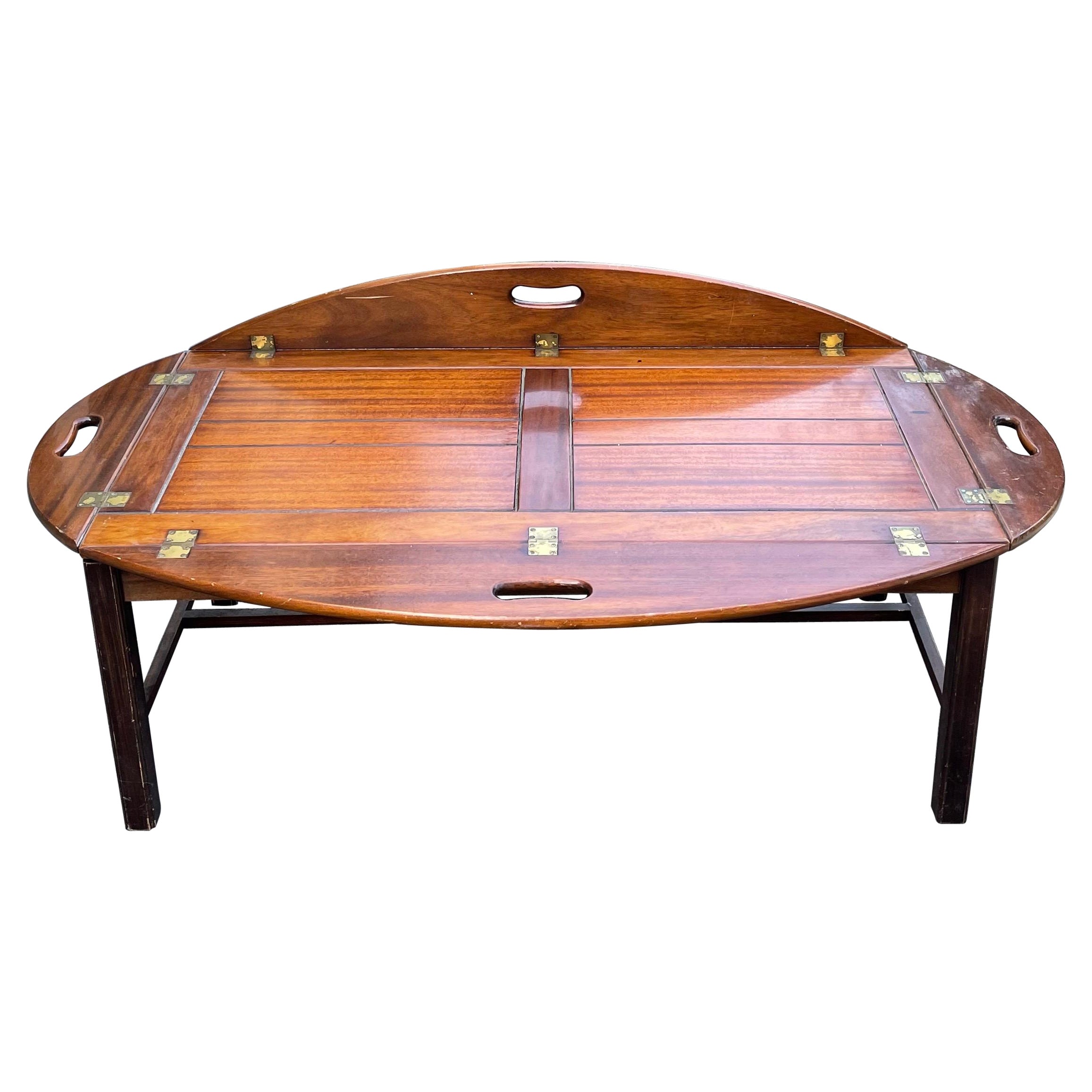 Antique Sheraton Oval Tray in Satinwood at 1stDibs