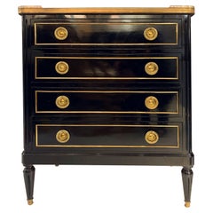 Retro Directoire Style Marble Top Chest of Drawers