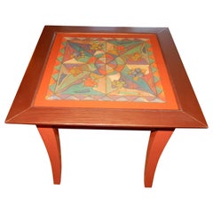 Rare Arts & Crafts Hand Painted Side Table