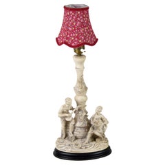 Table Lamp with a Gallant Scene