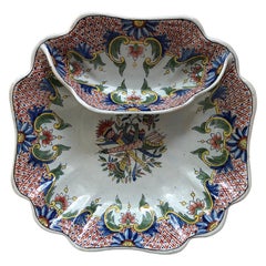 Plat en faïence française de Desvres, vers 1890