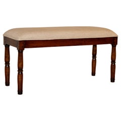 19th Century English Upholstered Bench