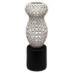 Cosette- Femme Collection-Pierced Ceramic Tabletop Sculpture-White