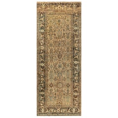 Antique Authentic Persian Bidjar Botanic Handmade Wool Rug
