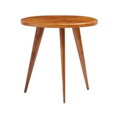 Gio Ponti Round Coffee Table in Walnut and Mahogany Italian Manufacture 1940s