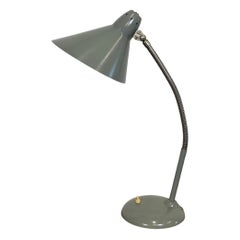 Vintage Grey Industrial Gooseneck Table Lamp from Hala, 1960s
