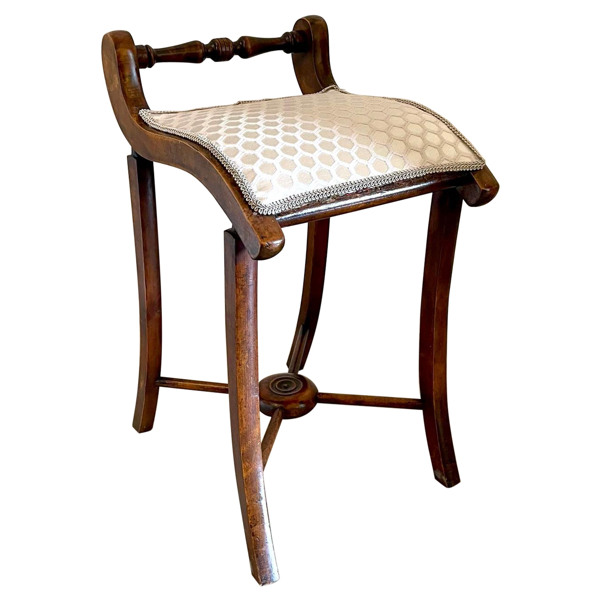 Unusual Antique Victorian Music Chair