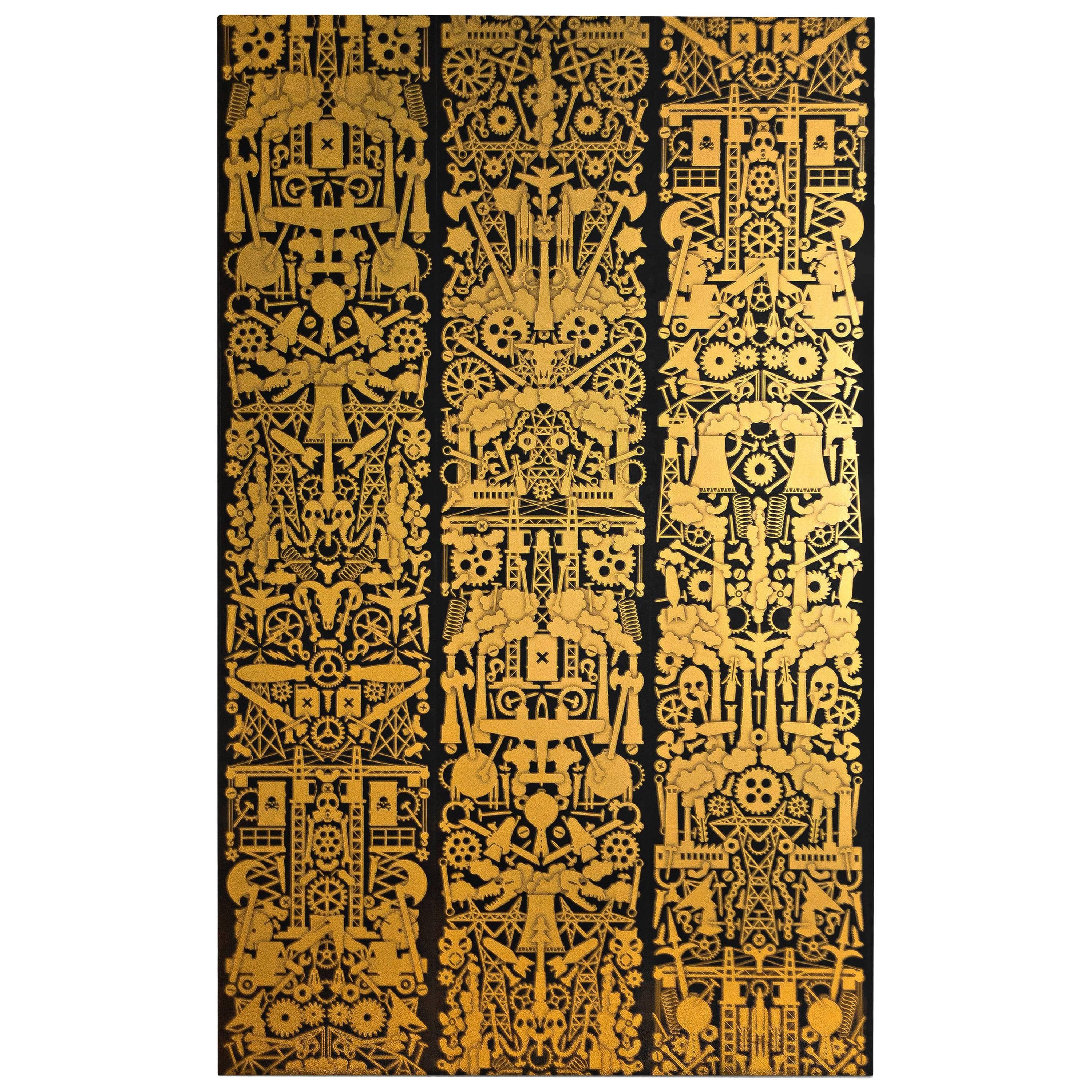 NLXL and Studio Job No. 60 "Robber Baron Wallpaper" in Metallic Top Layer, 2014 For Sale