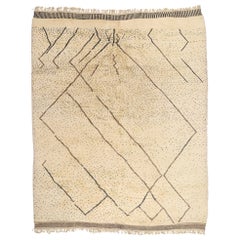 New Organic Modern Beni Mrirt Moroccan Rug with Contemporary Style