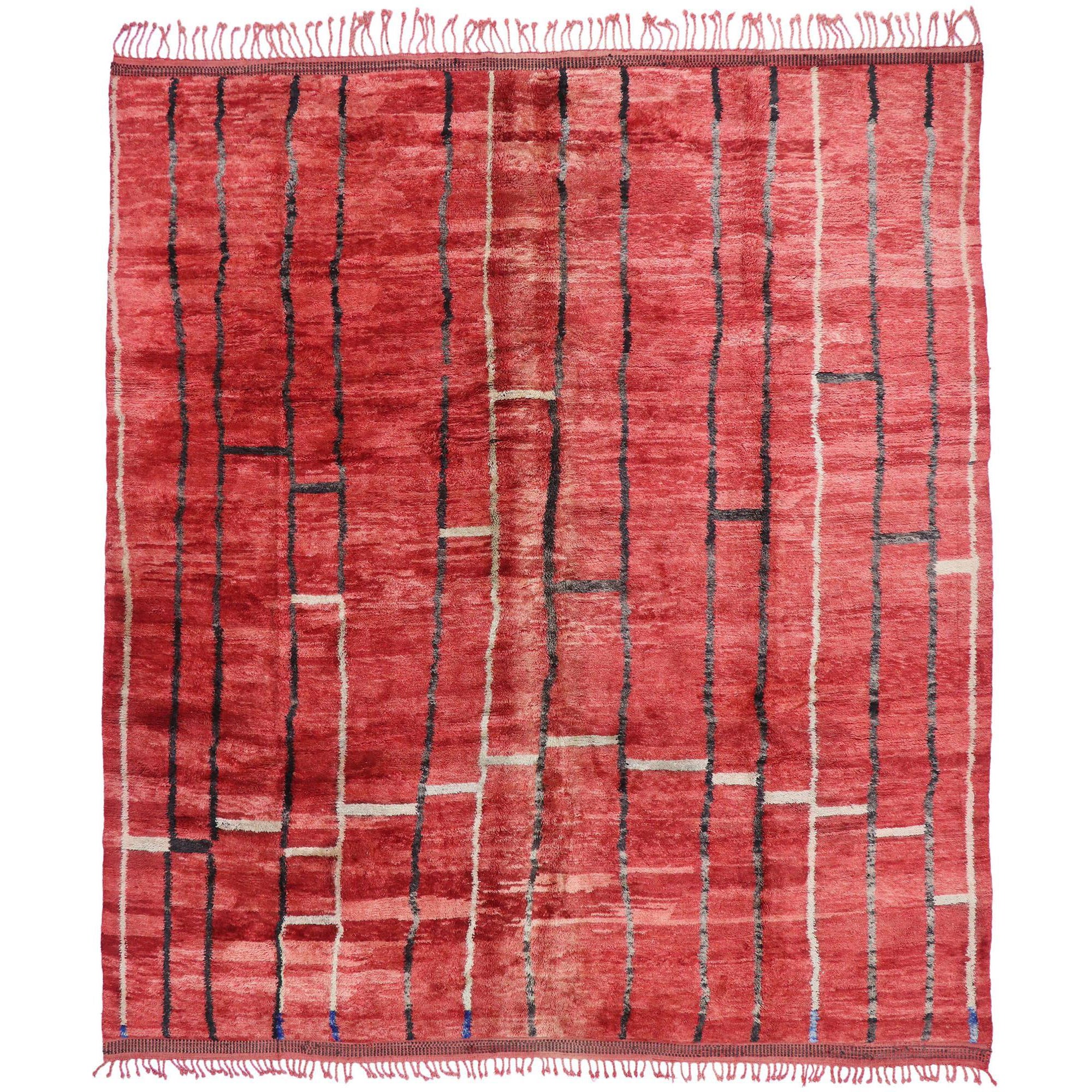 New Contemporary Berber Moroccan Rug Inspired by Gerhard Richter For Sale  at 1stDibs