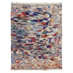 New Contemporary Berber Moroccan Rug with Abstract Expressionist Style