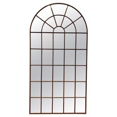 Iron and Glass Arched Mirror