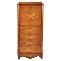 Antique French Louis XVI Inlaid Rosewood Secretaire Abattant Desk Dresser, 1880