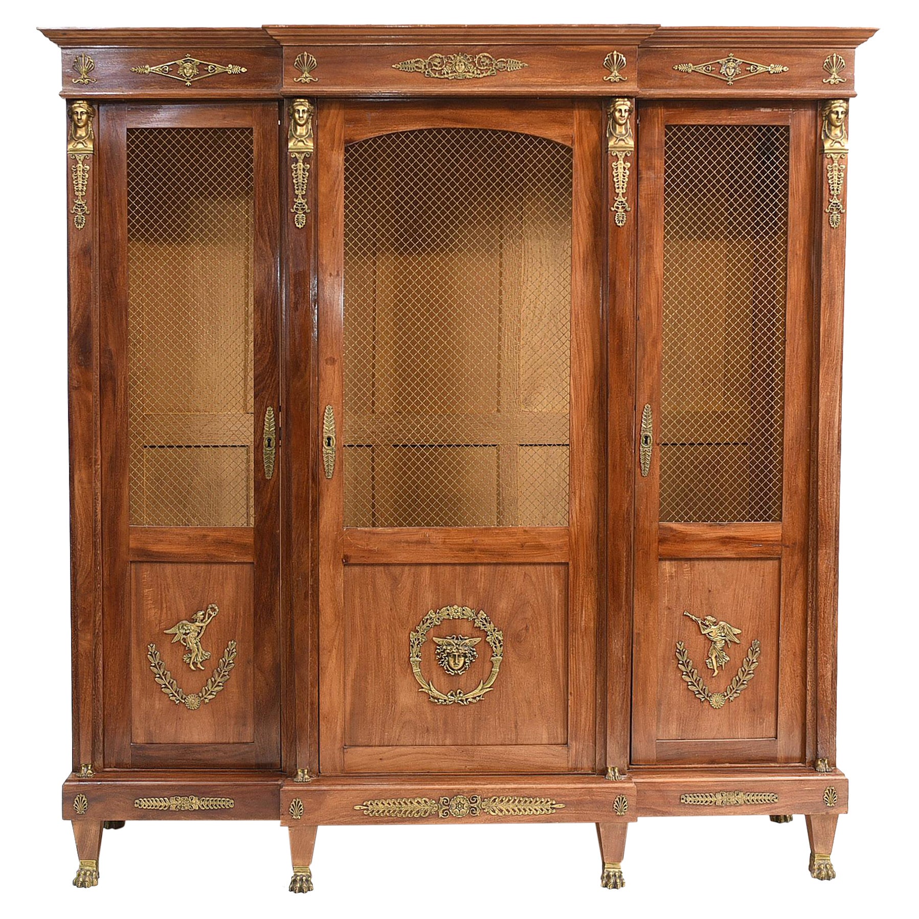 French Antique Bookcase Second Empire Bibliotheque Cabinet