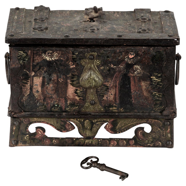 17th Century Nuremberg, German Iron Strongbox Jewels Casket For Sale at  1stDibs