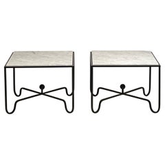 Pair of Large 'Entretoise' Marble Side Tables by Design Frères
