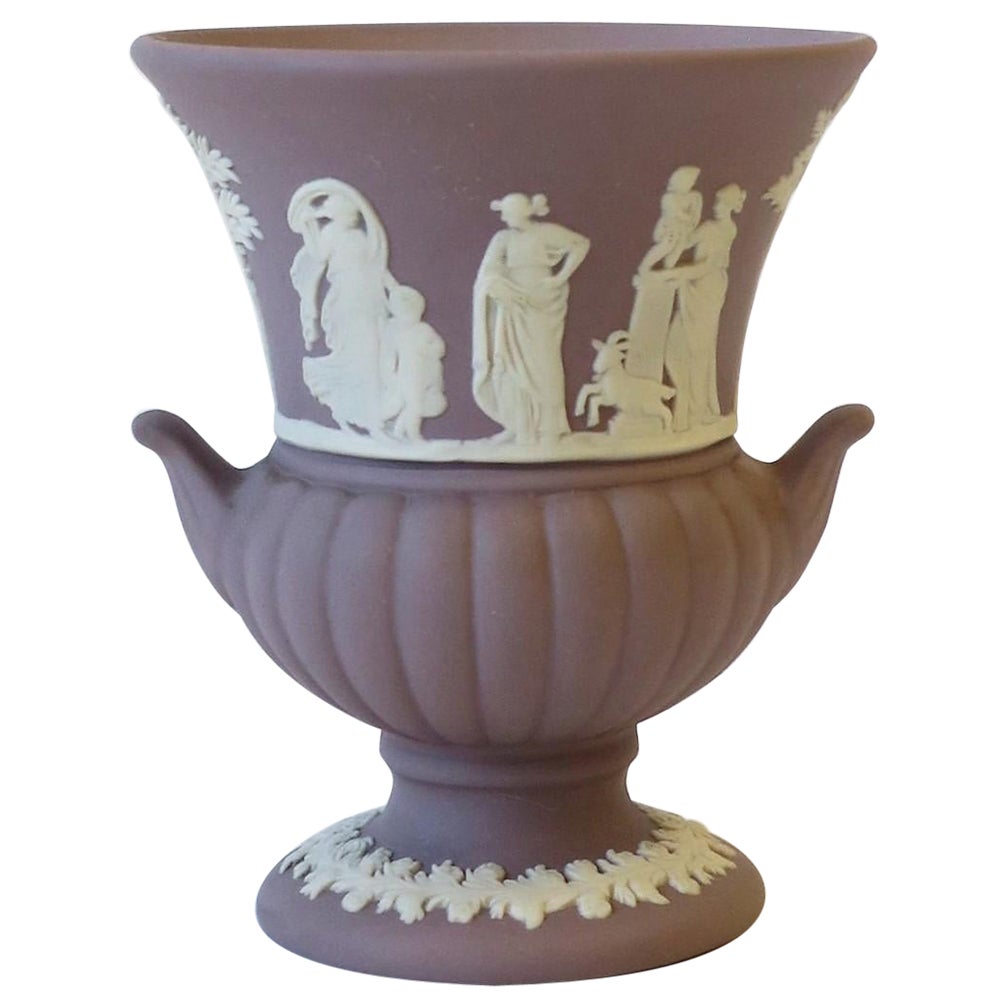 Wedgwood Jasperware Urn Vase Neoclassical Design, Small