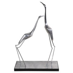 Modernist Aluminum Bird Sculpture by Jere