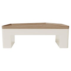 Contemporary Modern Minas Small Beech Wood Center Table by Caffe Latte
