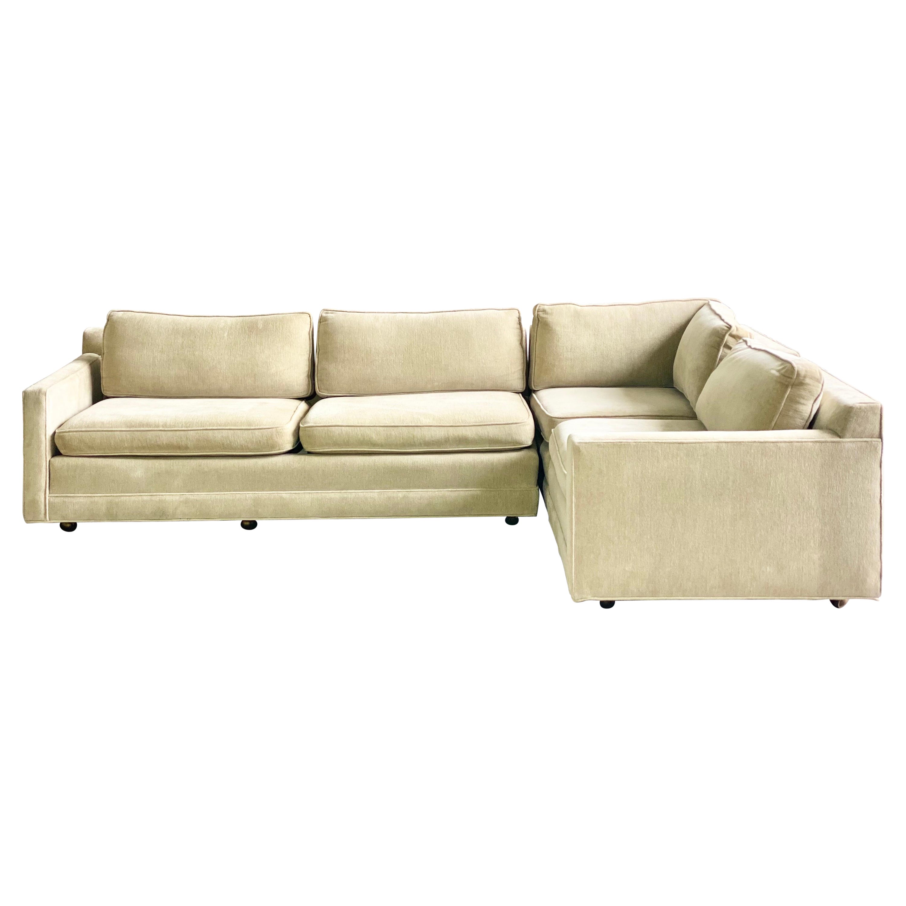 1980s Milo Baughman Style Three Piece L-Shaped Sectional