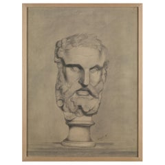 19th C, Academy Student Drawing, Pencil on Paper
