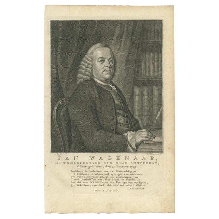 Ritratto di Jan Wagenaar di Houbraken, 1766
