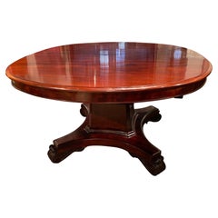 Important Figured Solid Cuban Mahogany William IV Period Oval Dining Table
