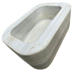 Early 20th Century Rectangle White Marble Sink