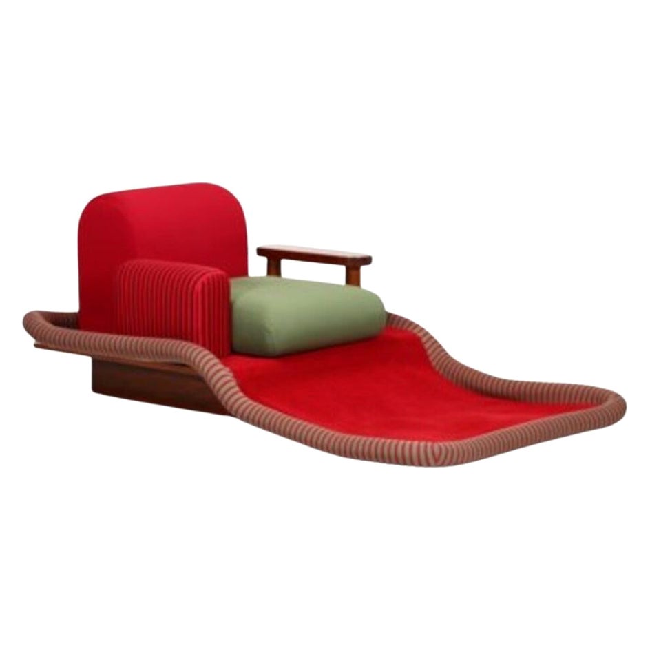Ettore Sottsass Flying Carpet Armchair by Bedding Brevetti 1970s Italy For Sale