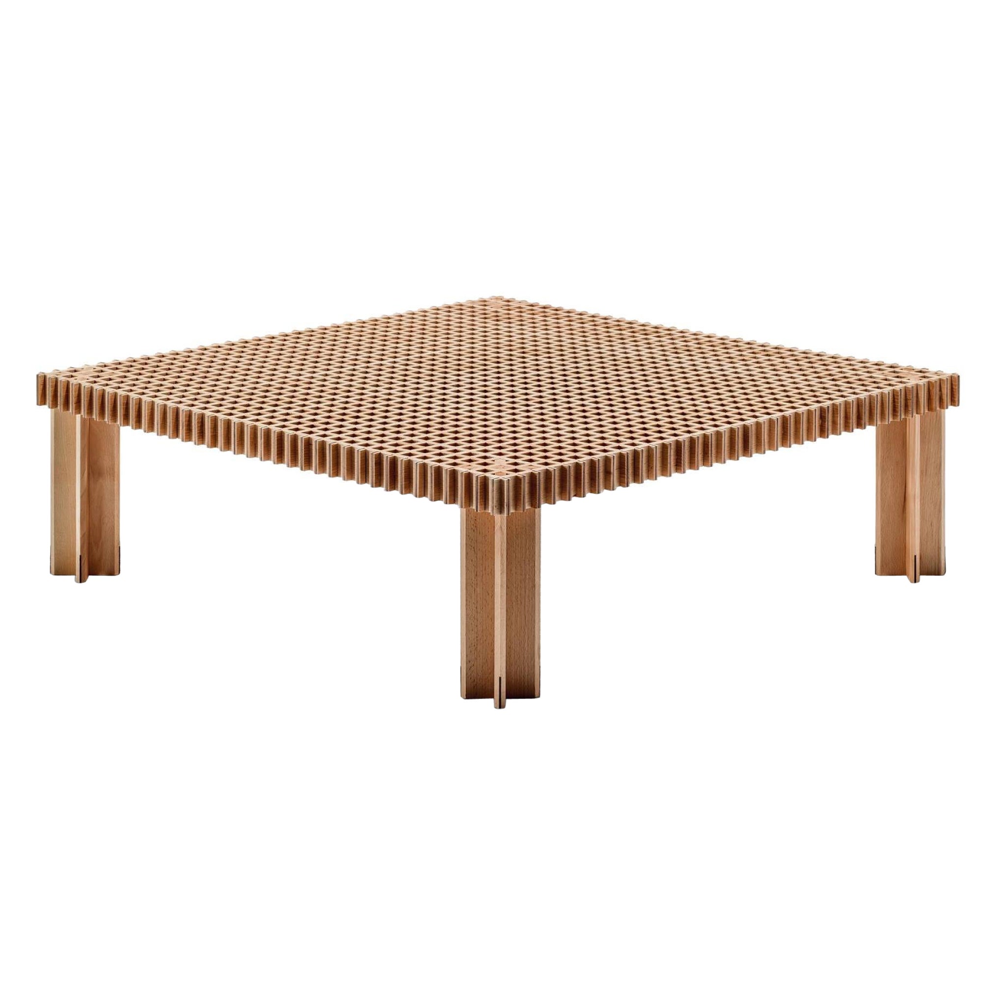 Kyoto Solid Wood Square Coffee Table Natural Beech Finish
